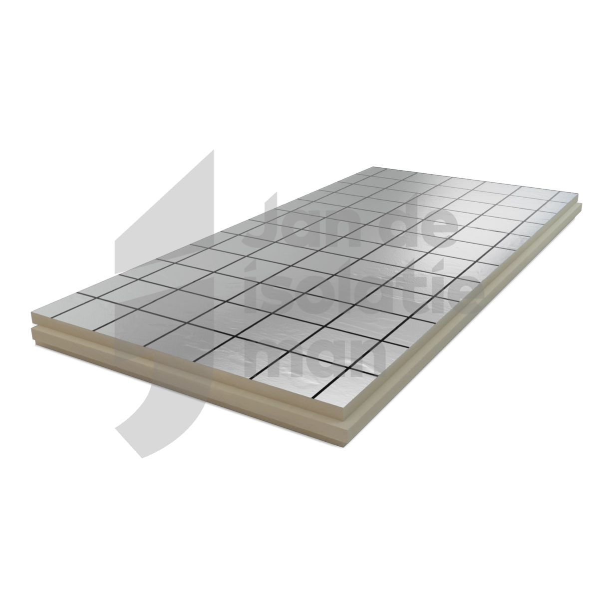 PIR 2-zijdig Aluminium 2400x1200x142 tand en groef Rd: 6,45 (=2,88 m²)