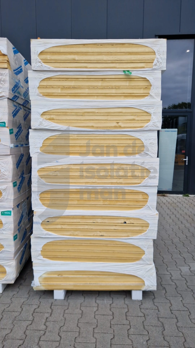 B-keus PIR afschot 2-zijdig aluminium 1200x1200x20/45mm Rd:0.91/2.04 (=1,44 m²)