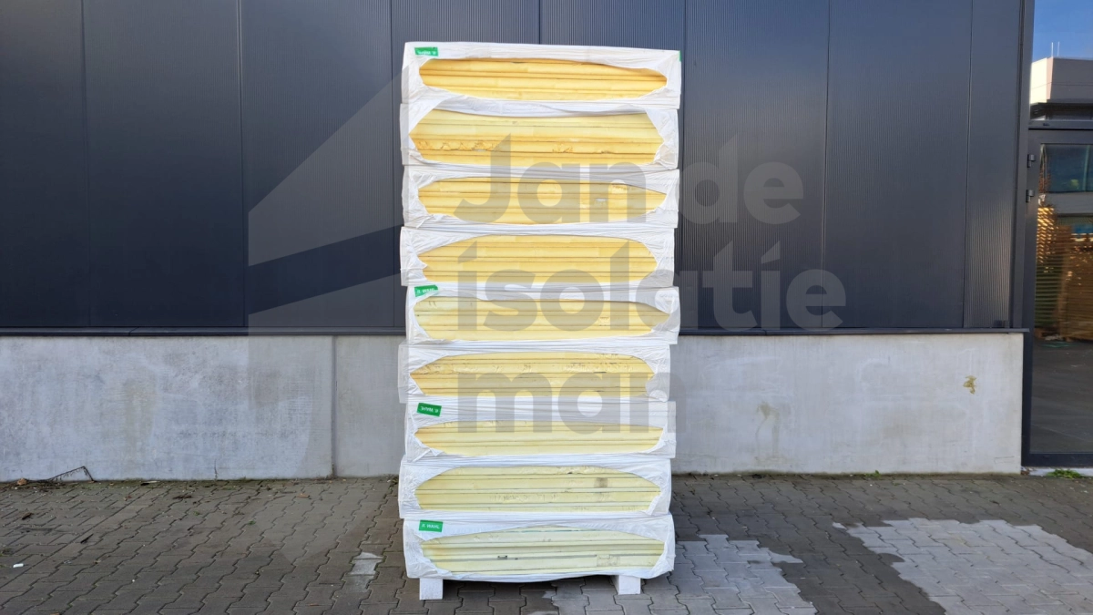 B-keus PIR afschot 2-zijdig aluminium 1200x1200x20/45mm Rd:0.91/2.04 (=1,44 m²)